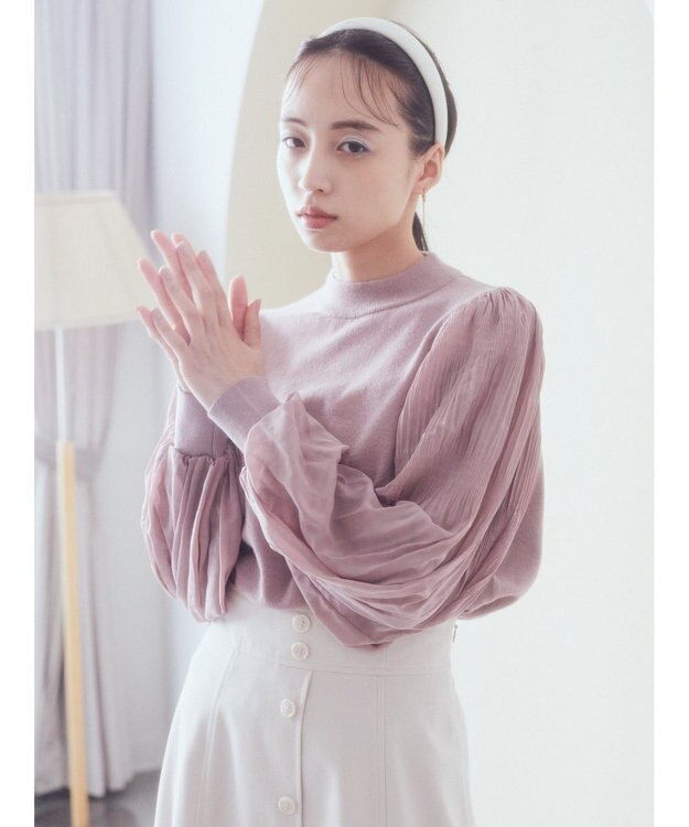 earth music&ecology マジョリカニットプルオーバー Pink Beige