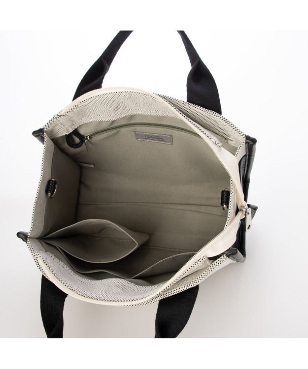UNBILLION カシュカシュ cachecache / ポーチ付テープハンドルスクエアトート ブラック