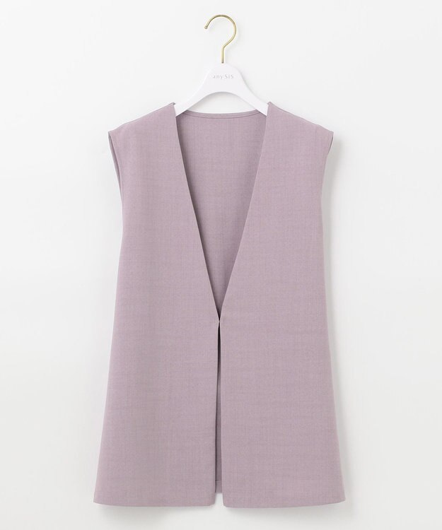ANY SIS 【セットアップ対応】リネンライク ジレ ラベンダー