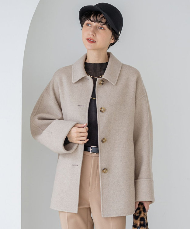 23区 L 【VERY掲載】MANTECOPure リバー ステンカラーコート オートミール系