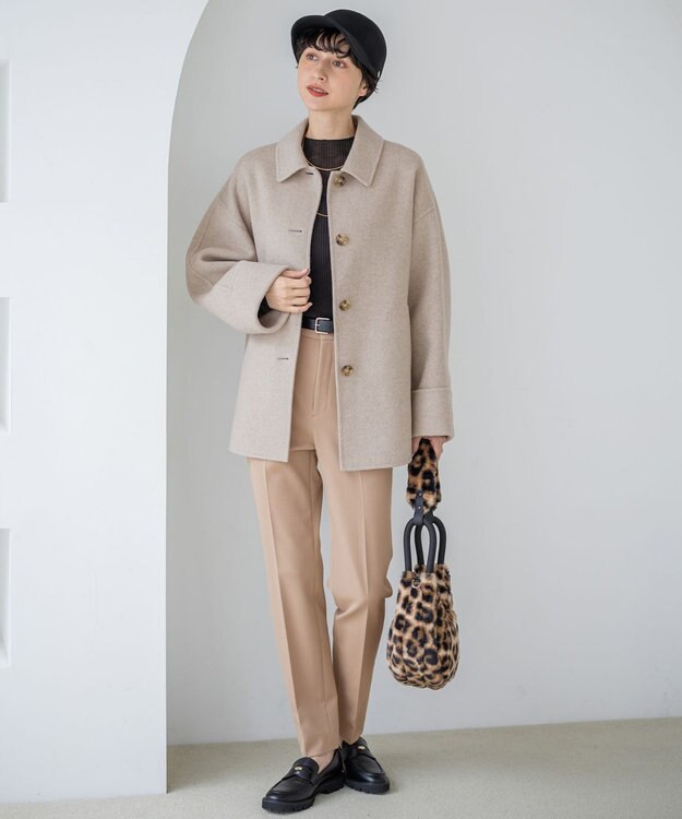 23区 L 【VERY掲載】MANTECOPure リバー ステンカラーコート オートミール系