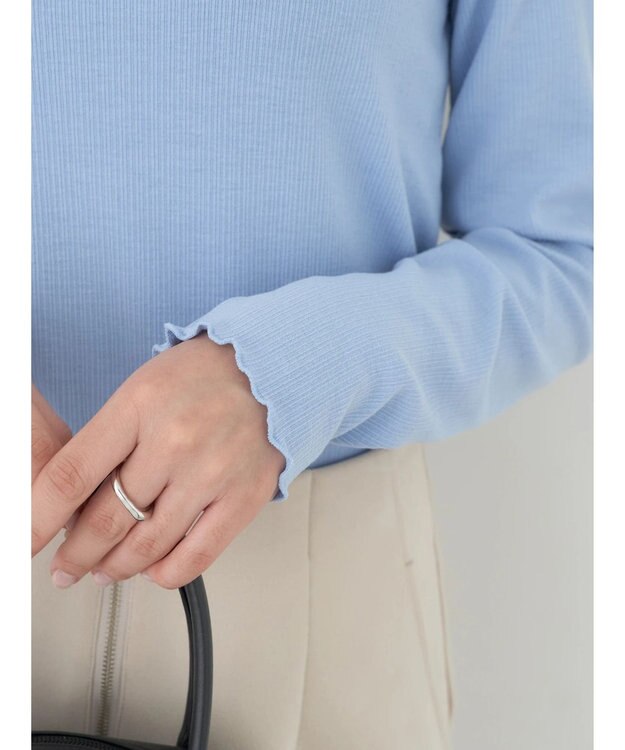 earth music&ecology テレコリブメローハイネックインナー Sax