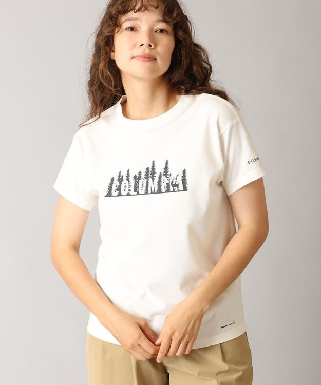 Columbia Columbia/ ウィメンズヤハラフォレストショートスリーブTシャツ /コロンビア Sea Salt Logo