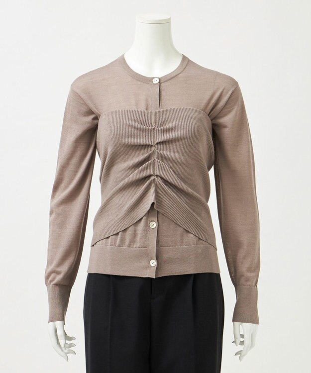 23区 L 【エステータ】ビスチェカーディガン ブラウン系