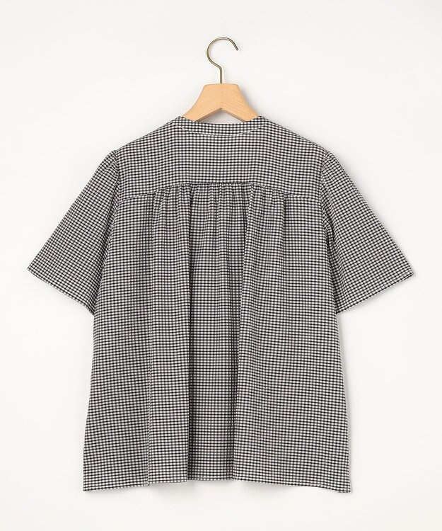 組曲 【先行予約】【WEB限定】サッカーギンガムチェック フロントフリルブラウス ホワイト系3