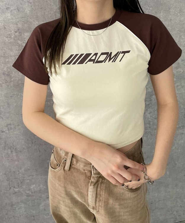 WEGO パイピングラグランT ブラウン