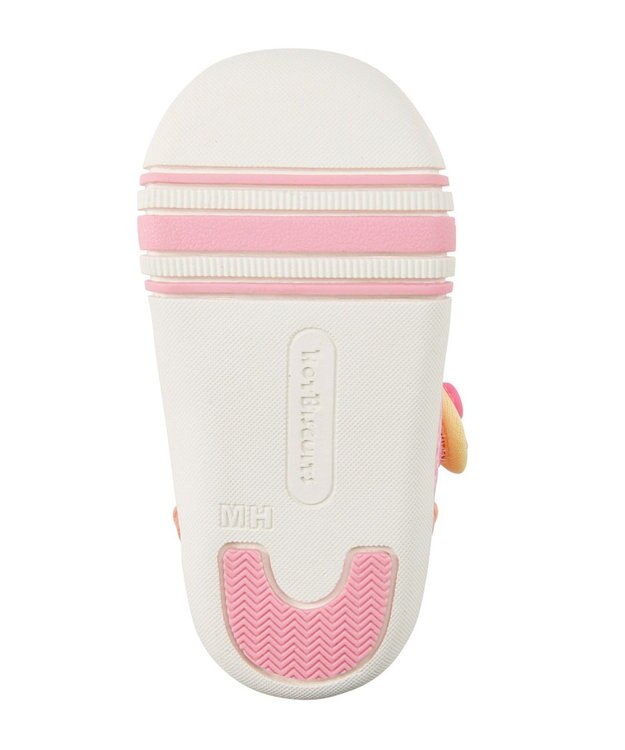 MIKI HOUSE HOT BISCUITS 【11.5-13.5cm】 ワンストラップ風 ダブルラッセル ファーストベビーシューズ マルチカラー