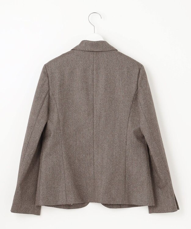 J.PRESS LADIES 【セットアップ対応】ウールストレッチツイード テーラード ジャケット ダークブラウン系