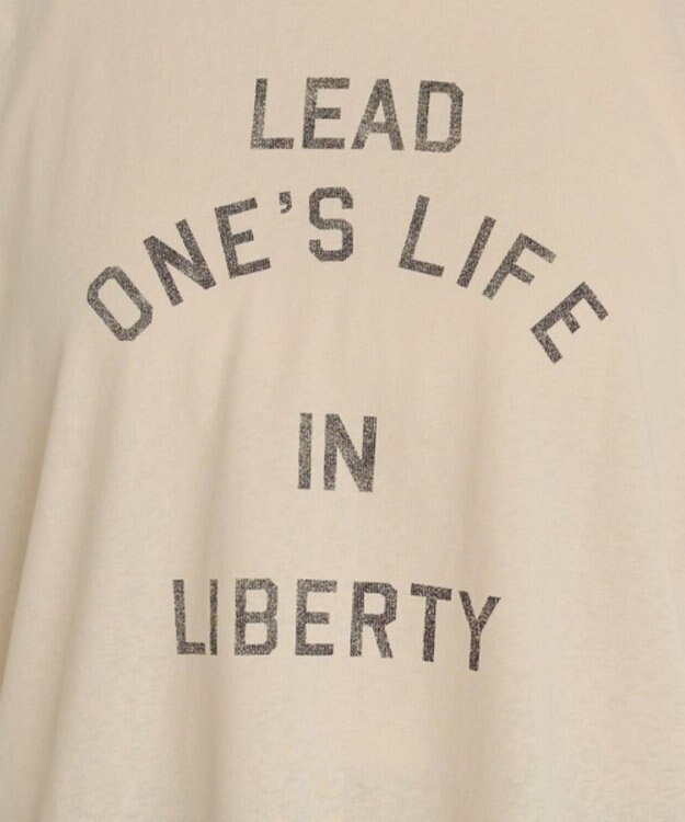 WEGO 【ANGIE VINTAGE】スラブ天竺ロゴプリントTシャツ ライトベージュ