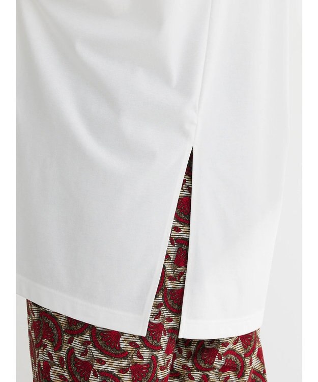 Green Parks 接触冷感袖広チュニック Off White