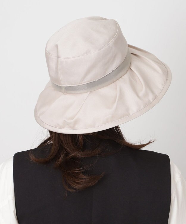 MOONBAT 【遮光100％/遮熱/UV】HIROKO KOSHINO(ヒロコ コシノ)遮光シアー カサブランカ 帽子 ゆったりMサイズ 手洗い可能/サイズ調整可能/日本製 ベージュ