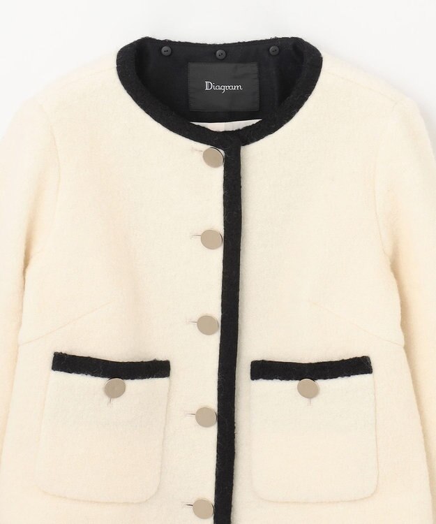 GRACE CONTINENTAL ウールパイルジャケット キナリ