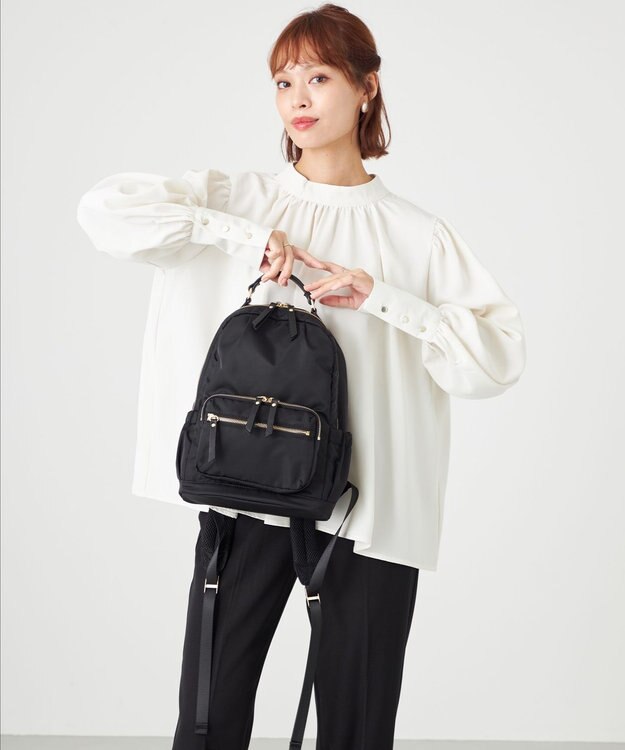 【美品✨】アニエスベー ダブルポケット ナイロン リュック サイドジップ ナイロン ラージ バックパック ZAS10－04 ｜agnès b. VOYAGE