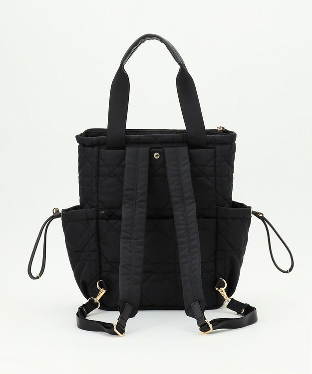 LA BAGAGERIE グリッドキルティングリュック ブラック