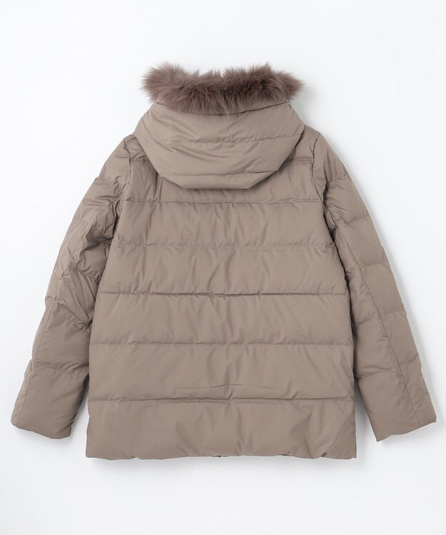 ANY 【洗える】スムースタッチ ショート丈ダウンコート ブラウン系