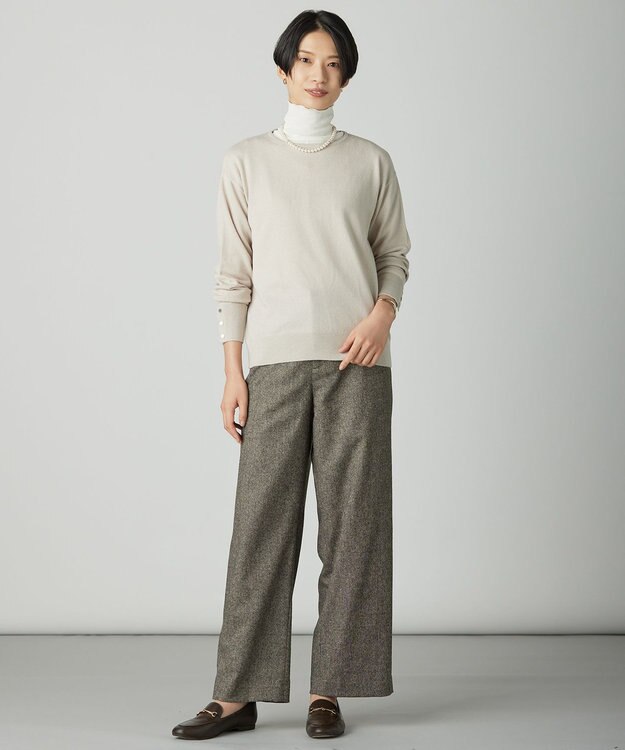 J.PRESS LADIES 【3way】3連パール ネックレス シルバー系