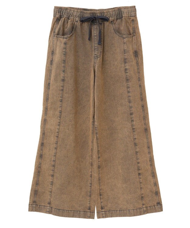 Green Parks ライトデニムイージーバギーパンツ Brown