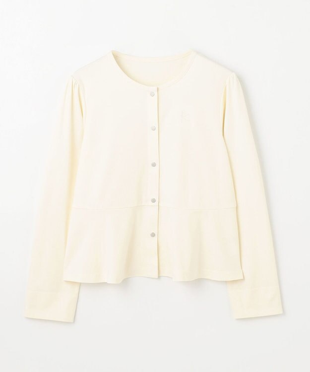 組曲 KIDS 【UVカット・接触冷感】【150-160㎝】サラリとスナップ カーディガン アイボリー