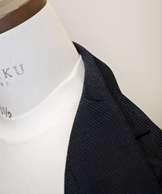 GOTAIRIKU クルーネック以上 モックネック未満【ジャケット専用】カバーネック ドレスTシャツ ホワイト系