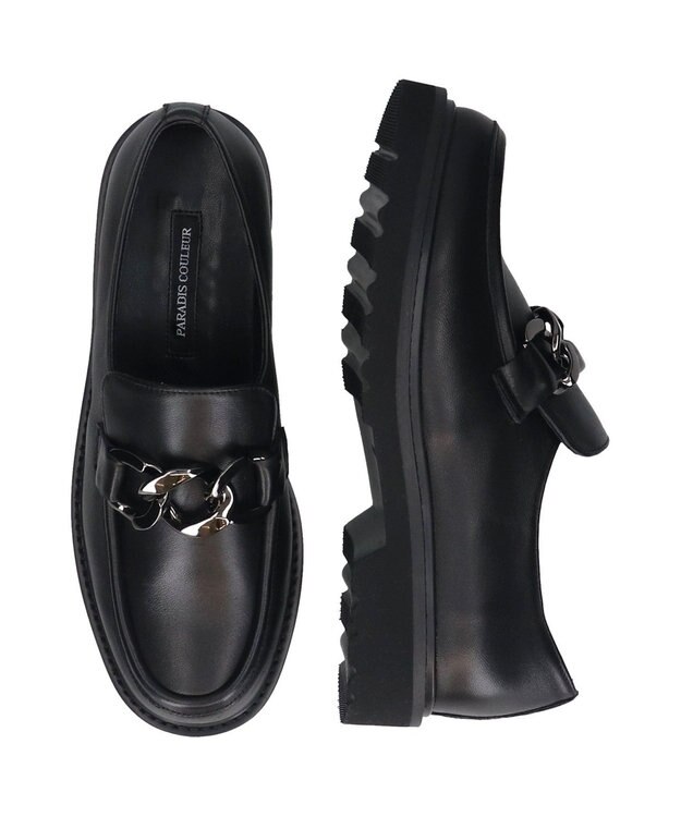 Bridget Birkin 【PARADIS COULEUR】メタルチェーンローファー ブラック