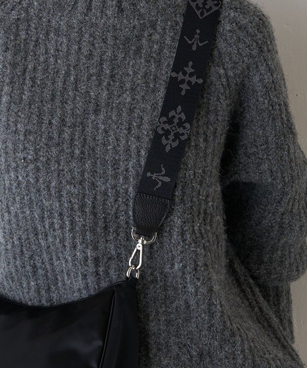 russet アレンジショルダーベルト［Monogram］(CE-1099) Black2（シルバー金具）