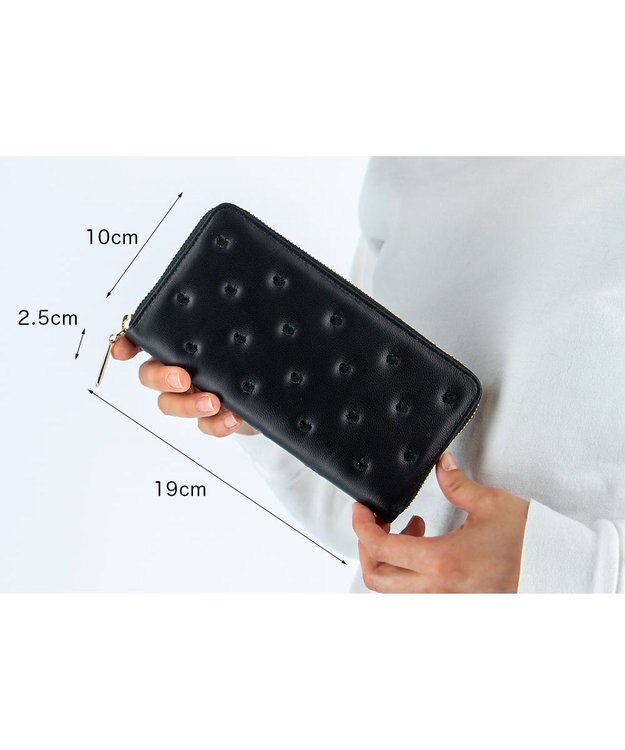 tsumori chisato CARRY ぷちネコ ラウンドファスナー長財布 ブラック