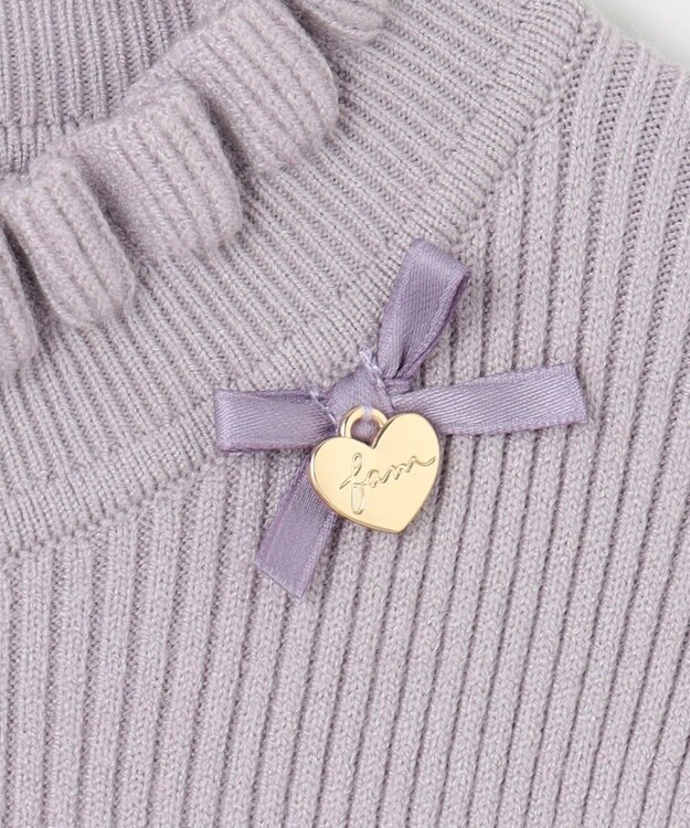 ANY KIDS 首フリルしあわせタッチニット サックスブルー