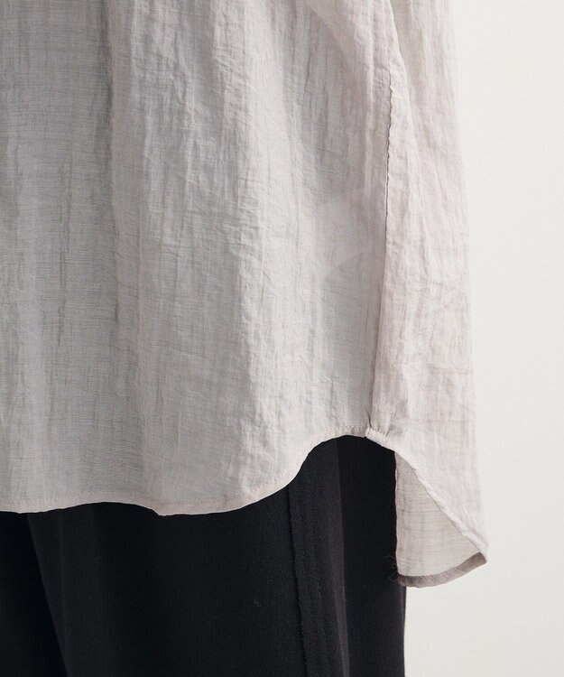 Green Parks ＳＥＴ２点ラメシャギービスチェ＋シャツ Charcoal Gray