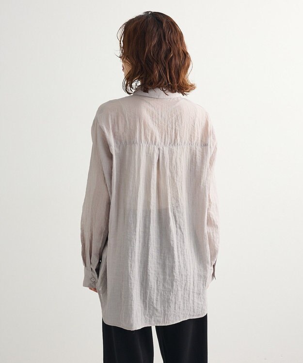 Green Parks ＳＥＴ２点ラメシャギービスチェ＋シャツ Charcoal Gray