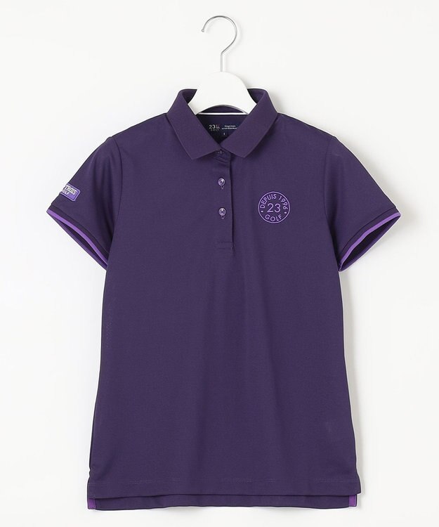 23区GOLF 【WOMEN】ポリエステルカノコ 半袖ポロシャツ パープル系