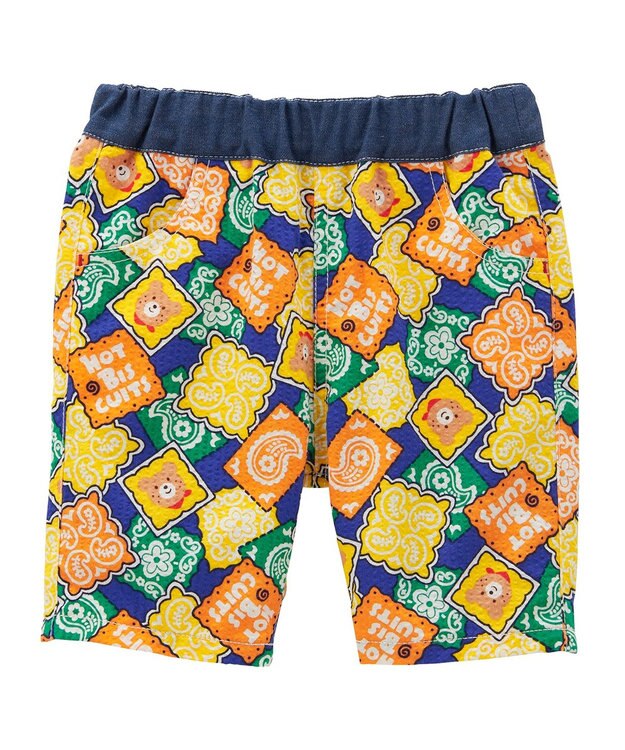 MIKI HOUSE HOT BISCUITS 【80-120cm】 バンダナ柄 6分丈ハーフパンツ マルチカラー