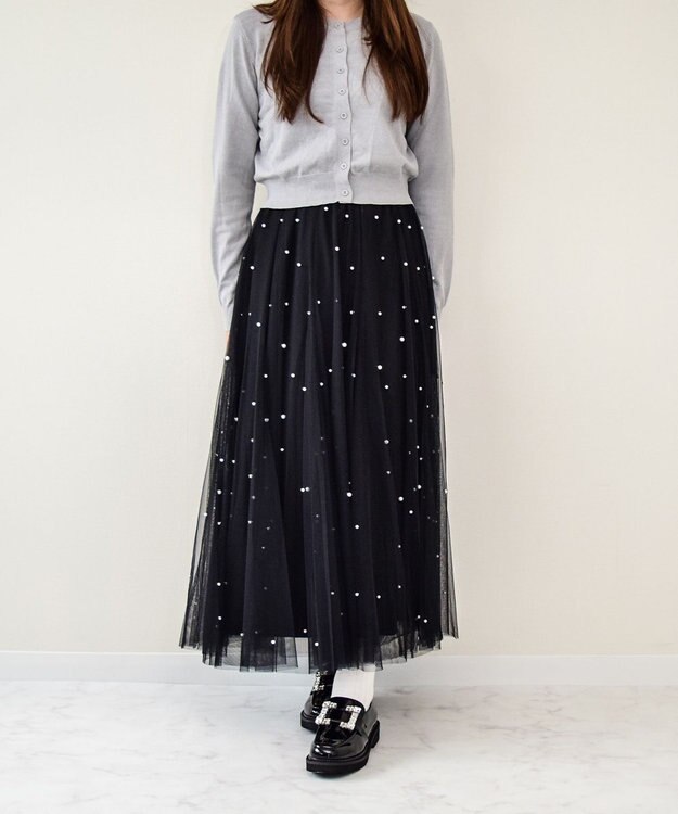 Bridget Birkin 【Bridget Birkin】スクエアビジューローファー ブラックエナメル