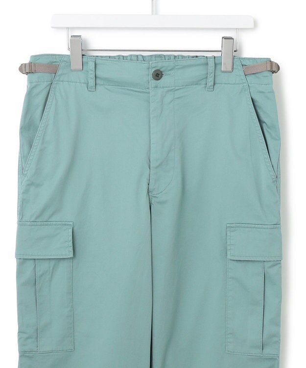 J.PRESS YORK STREET 【UNISEX】サテンストレッチ イージーカーゴパンツ ライトグリーン系