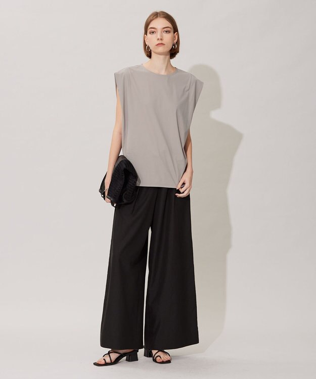 ICB 【接触冷感・UVカット・速乾・洗える】マットスキューバ  ノースリーブプルオーバー オリーブ系