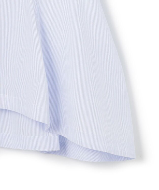 uncrave コットンクロスストライプ ペプラムジレブラウス サックスストライプ