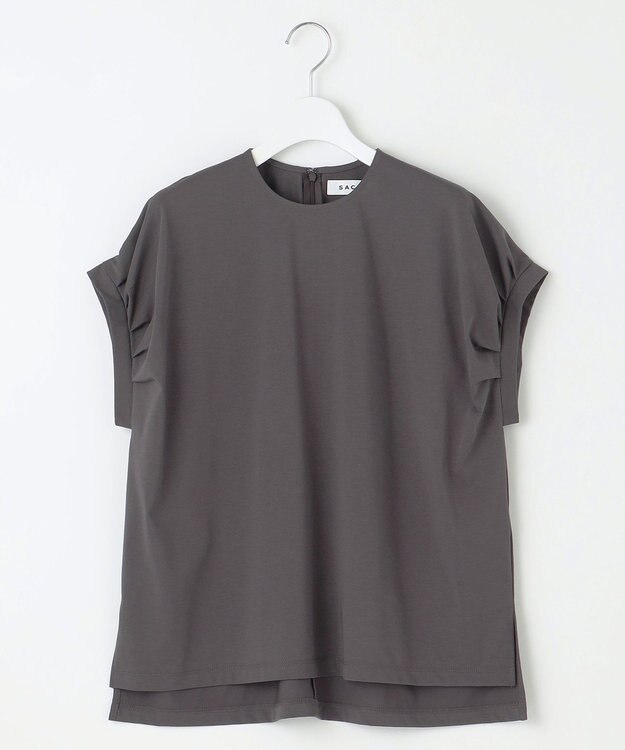 23区 【SACRA】プレーティングクロス カットソー チャコールグレー系