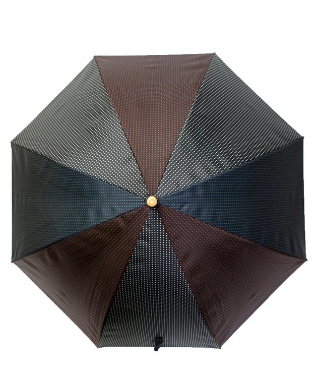 +RING UNISEX プラスリング 晴雨兼用（長ショート） ピンドット T1322 黒