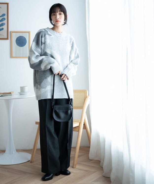 WEGO モヘアライク総柄BIGプルオーバー 柄4