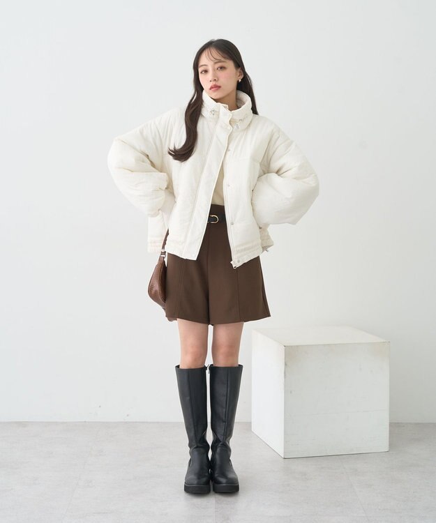 earth music&ecology モンスターコート Ivory