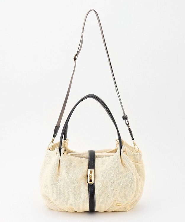 LA BAGAGERIE かごバッグ風 2wayサマートート ホワイト