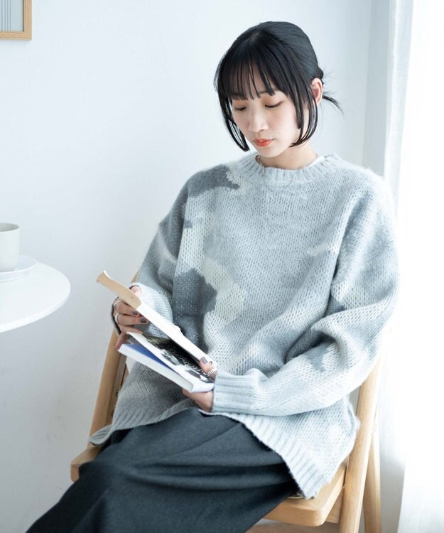 WEGO モヘアライク総柄BIGプルオーバー 柄4