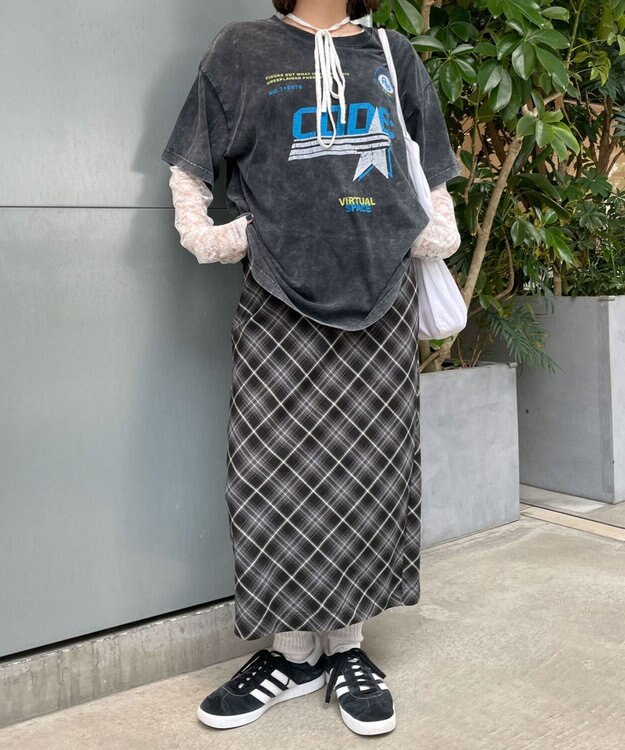 WEGO 【綿100%】ヴィンテージウォッシュグラフィックTシャツ 柄3