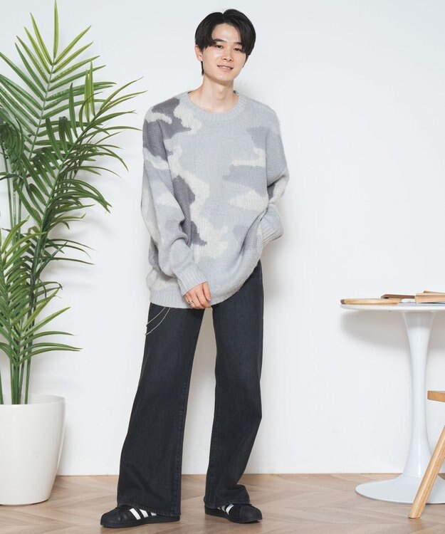 WEGO モヘアライク総柄BIGプルオーバー 柄4