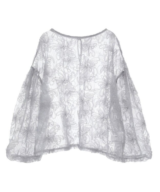 Green Parks チュールレイヤードブラウス Light Gray