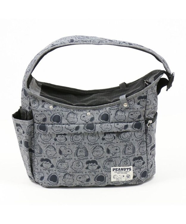 PET PARADISE スヌーピー スリング キャリーバッグ 《フェイス柄》 M 小型犬 グレー