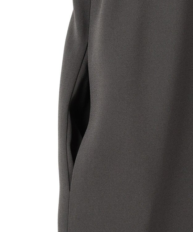 BEIGE， CINDY / サイドタックドレス C.Gray×White