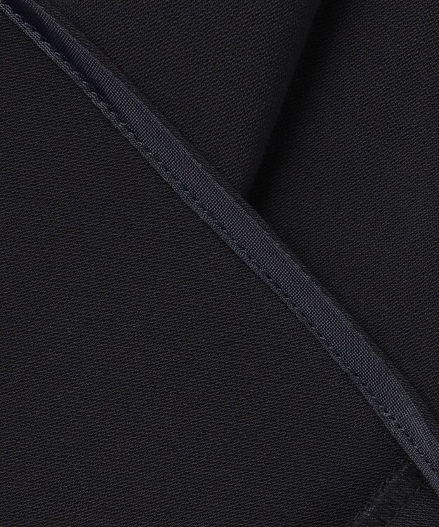 #Newans ＜亀恭子さんコラボ＞取り外し可能ケープ付きペプラムブラウス ネイビー