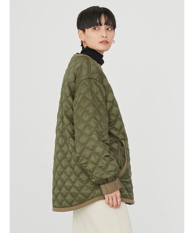 AMERICAN HOLIC キルポカリバーシブルキルティングミディコート Khaki