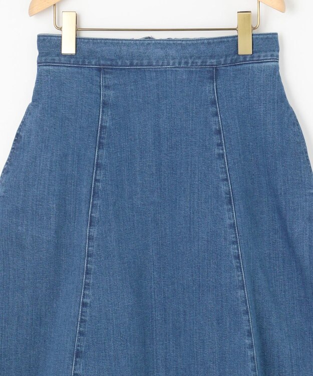 組曲 ライトデニム フレアスカート ライトインディゴ系