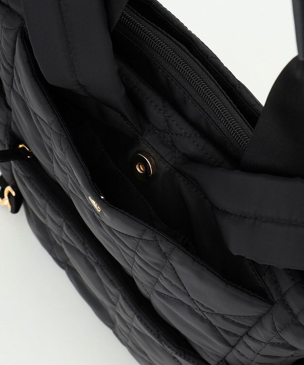 LA BAGAGERIE グリッドキルティングリュック ブラック